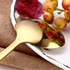 Golden Tea Spoon Stainless Steel Mini Gold Coffee Spoon For Milk Tea Small Dinnerware Tableware Kitchen Dining Tools