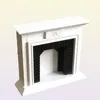 Mini casa para muñecas Muebles europeos blancos Kits de construcción de modelos de casa de muñecas 1 12 Casa de muñecas de madera Chimenea creativa 2206108116266