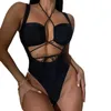 Bikinis Set 2023 Nouvel été vente chaude sexy maillot de bain une pièce en Europe et en amérique femmes cerclage creux dos ouvert à lacets BikiniL231225