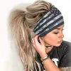 Halsdukar boho stretch headwrap kvinnor rose blomma tryck pannband elastiskt huvud wrap hårband bandana bred halsduk turban