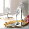 Titulares de velas mini castiçal de cristal europeu de decoração de meta