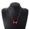 Charmes Collier à nœud papillon Pendant des bijoux de mode élégants simples pour les femmes enfants enfants