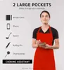 Design personalizado marca preto unissex garçom cozinhar restaurante bolso impressão ajustável pendurado pescoço aventais para mulher 231225
