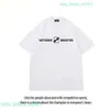 23ss Hoge Kwaliteit We11done Mannen t-shirt Katoen Korte Mouwen Tees Vrouwen Belettering Mouw Aziatische Oversize Merk Kleding 715