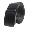 Belts Zinc Alloy Black Automatic Buckle Nylon Outdoor Belt Men's Stepless Adjustable Fashion Canvas Go With Everything