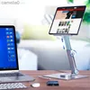 Tablet PC Stands Desk Aluminium Tablet Stojak Uchwyt Składany 360 Obrotowe ręce stacjonarne Mocowanie Anti Slip na iPad Pro Huawei Tab PCL231225