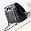 Luxury designer bag women knit genuine leather shoulder bag 10A mirror quality classic handbag flap chain crossbody purse