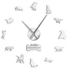 Orologi da parete Il Labrador Retriever Large Clock Dog Razza arte fai -da -te con specchio Effetto adesivo acilico Gruppo GRANDI MANI