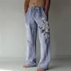Spodnie męskie Maza moda swobodna indywidualność bawełna i wydrukowana kieszonkowa koronkowa technologia duży rozmiar