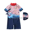 Set Anime-Badeanzug für kleine Jungen, Kinder-Badebekleidung, niedliche Baby-Overalls, Kinder-Badebekleidung, Cartoon-Einteiler, Schwimmkleidung, Badeanzug