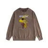Vintage Rhude Grafisch Pullover Sweatshirt Trui Lange mouw Straat Casual Katoen Zwart Hip Hop Jumper Casual jas Maat S-XXL