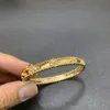 Pulsera de diseñador Van Clef, pulseras con dijes de calidad originales para mujer, pulsera de hierba de hoja, pulsera ancha y estrecha de oro rosa