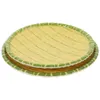 Assiettes 2 PCS BAMBOO Round Post Retro Pot Dish Restaurant Barbecue Plastic Plateau Plateau tissé pour table basse