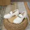 Scarpe eleganti San Shoe Factory scarpe piccole in vera pelle stile britannico da donna morbido pan di spagna mocassini con suola spessa tacchi alluce JK singolo
