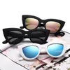 Okulary przeciwsłoneczne modne kobiety duże ramę UV odporne na modne kocie oko słoneczne sunniery w wysokiej rozdzielczości retro słodkie okulary słoneczne