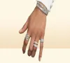 Luxe holle patroon armband instelling 5A CZ wit vergulde verlovingsarmband voor vrouwen huwelijkscadeau accessaries5780852