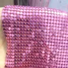 Clothing Fabric 45 150cm High Quality Rose Red Metallic Metal Mesh Sequin Curtains Sexy Women Evening Dress Tablecloth Swimwear Cosplay