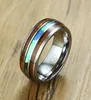 Vnox 8mm Tungsten Carbide Ring for Men Wood Pattern Colored Unique Wedding Band Casual Gentleman Anel Jewelry Y11283738496