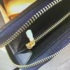 Portafoglio borsa classico designer di lusso di qualità da donna CLEMENCE ZIPPY portafogli in rilievo portamonete lungo con scatola