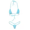 Bikinis Set NEW Sexy Women Micro Thong Underwear G-String Bra Mini Brazilian Bikini Set Swimwear SleepwearL231225