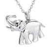 Memorial Kiefake Urn Pendant Cremation Ash Urn Charm Necklace Jewelry Stainless Steel Cute Elephant Memory Locket -Dad and Mom2025