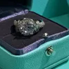 luksusowy projektant mody pierścionek Diamond Pierścień Klasyczny wszechstronny prezent dla kobiet srebrny srebrny prosty styl dobry Nice228a