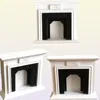 Mini casa para muñecas Muebles europeos blancos Kits de construcción de modelos de casa de muñecas 1 12 Casa de muñecas de madera Chimenea creativa 2206108116266