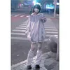 Harajuku Kawaii Abbigliamento Carino Felpa con cappuccio oversize con cerniera Felpa da donna Cappotto giapponese moda casual gotico top 231225