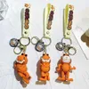 Cute Garfields Cat Creative Cartoon Cat Keychain bag pendant funny doll car cat keychain wholesale