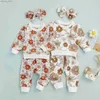 Clothing Sets 2022-08-03 Lioraitiin 0-3Years Kid Baby Girl Autumn Clothes Set Long Sleeve Flower Print Pullover Trousers Headband