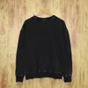 Vintage Rhude Street Casual Cotton Pullover Sweatshirt Sweater Long Sleeve Black Hip Hop Jumper Casual Jacket Size S-XXL