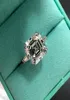 Anello quadrato in argento 925 originale Asscher taglio diamante simulato matrimonio fidanzamento cocktail donna topazio anelli dito gioielleria raffinata7222191