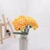 Flores decorativas acabadas de buquê artesanal tecidas de cravo artificial Flor Artificial Lã do Dia das Mães para dar a mamãe grande