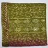 Vêtements ethniques Georgette Veil Floral Wedding Dupatta Écharpe Golden Sequins Sarees