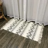 Alfombras de baño Sala de estar Tapiz tapas de baño cuadrículas líneas Mat de la alfombra de la alfombra Manta Maneta Puerta delantera Puerta delantera Catchés de lino de algodón nórdico