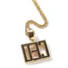 Custom Letters Name Pendants Necklaces for Men Hip Hop 3A CZ Stone Bling Iced Out Rapper Jewelry Drop 231225