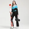 Лыжный костюм, женский облегающий комбинезон, уличный сноубордический комплект, теплые комбинезоны, ветрозащитная водонепроницаемая зимняя одежда 231220