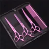 70 Pet Grooming Scissors Set Japanese Steel Straight Curved Dog Cating Thunning Shears Hair Comb Hemostatiska pincett Z3103 231225