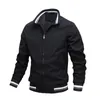 Jackets Men's Autumn Jacket Men Spring Striped Coat Over Size Male Windbreaker White Casual Coats Man Bomber Jackets Summer. Bm335