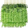 Decorative Flowers 36 Pcs Wisteria Artificial Wholesale For Home Wedding Decoration Hanging Garland Ivy Vine