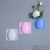 Vases Creative Magic Vase Soft Wall Hanging Bathroom Refrigerator Decal Bottle Water Cture Flower Sile 220527 Drop Delivery Home Gard Dhfod