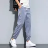 Summer Lyocell Jeans Men Women Soft Thin Straight Denim Drawstring Elastic Waist Casual Jogger Pants Plus Size M5XL 231222