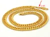 Thai Baht Solid Gold GF Halsband Tunga 88 gram smycken 4mm Tjock Tall XP Cuban Curb Chain 24 K Stamp Link4056813