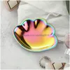 Dishes & Plates Stainless Steel Shell Jewelry Plate Ring Holder Dish Trinket Food Tray Key Organizer Thanksgiving Christmas Birthday G Dhbq8