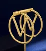 Projektant Gold Hoops Kolczyki Luksusowe biżuterię Big Circle Pierścienie Panie Love Earring Women Ear Studs z kolczykami z literami 5 cm Ohrring7214017