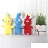 Plush -poppen 5 stks/set pikmin gevulde speelgoed bloemenbud bladpop cartoon voor kinderen speelgoed jongens meisjes verjaardagscadeau 230621 drop levering dh4r0