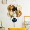 Tapissries Hanging Hat Organizer Storage Boho Handgjorda rackdekorativa Cap Holder Macrame Hanger för heminredning