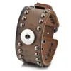 10pcs lot Leather Bracelet Ginger Snap Jewelry Vocheng Interchangeable for 18mm Button Rivet Style NN-593 101291e