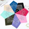 Cotton Paisley Design Stylish Ride Magic Square Scarf Outdoor Hip-Hop Multifunktionell Cycling Anti-UV Bandana pannband Huvudduken SCARF Portable Handkakor P30