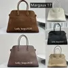 The Row Bag Margaux 17 Bags Large Capacity Totes Margaux 15 Handbag Park Tote Suede Leather Luxury Women Designer Camdem Shoulder Strap Closure Terrasse Purse 42cm